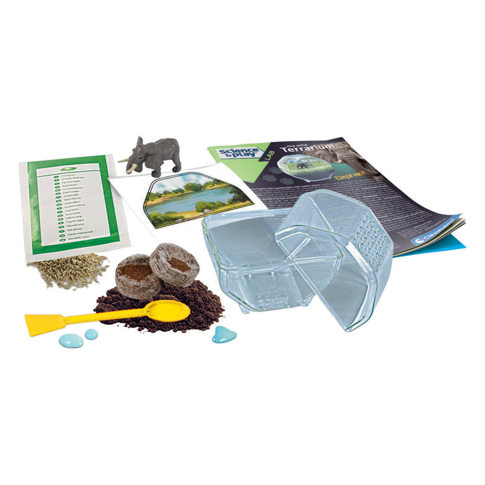 Jeu scientifique Clementoni mon terrarium sauvage - éléphant