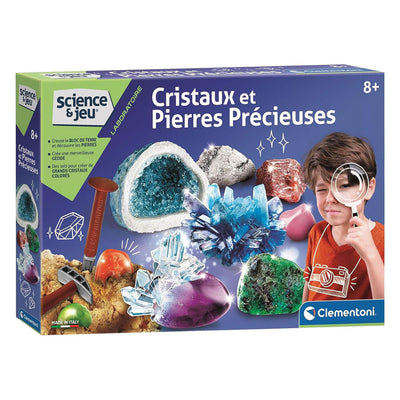 Laboratoire de cristaux et de pierres précieuses du jeu scientifique Clementoni