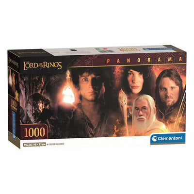 Clementoni - puzzle - 1000 pièces - panorama du seigneur des anneaux - puzzle pour adultes