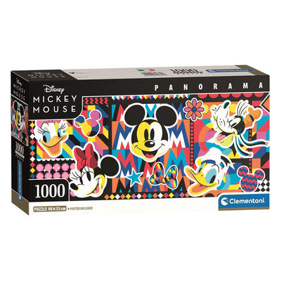 Clementoni - puzzle - 1000 pièces - panorama disney - 98 x 33 cm - haute qualité