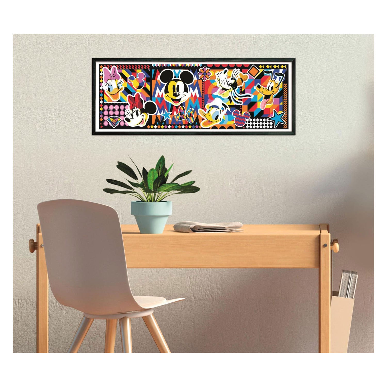 Clementoni - puzzle - 1000 pièces - panorama disney - 98 x 33 cm - haute qualité