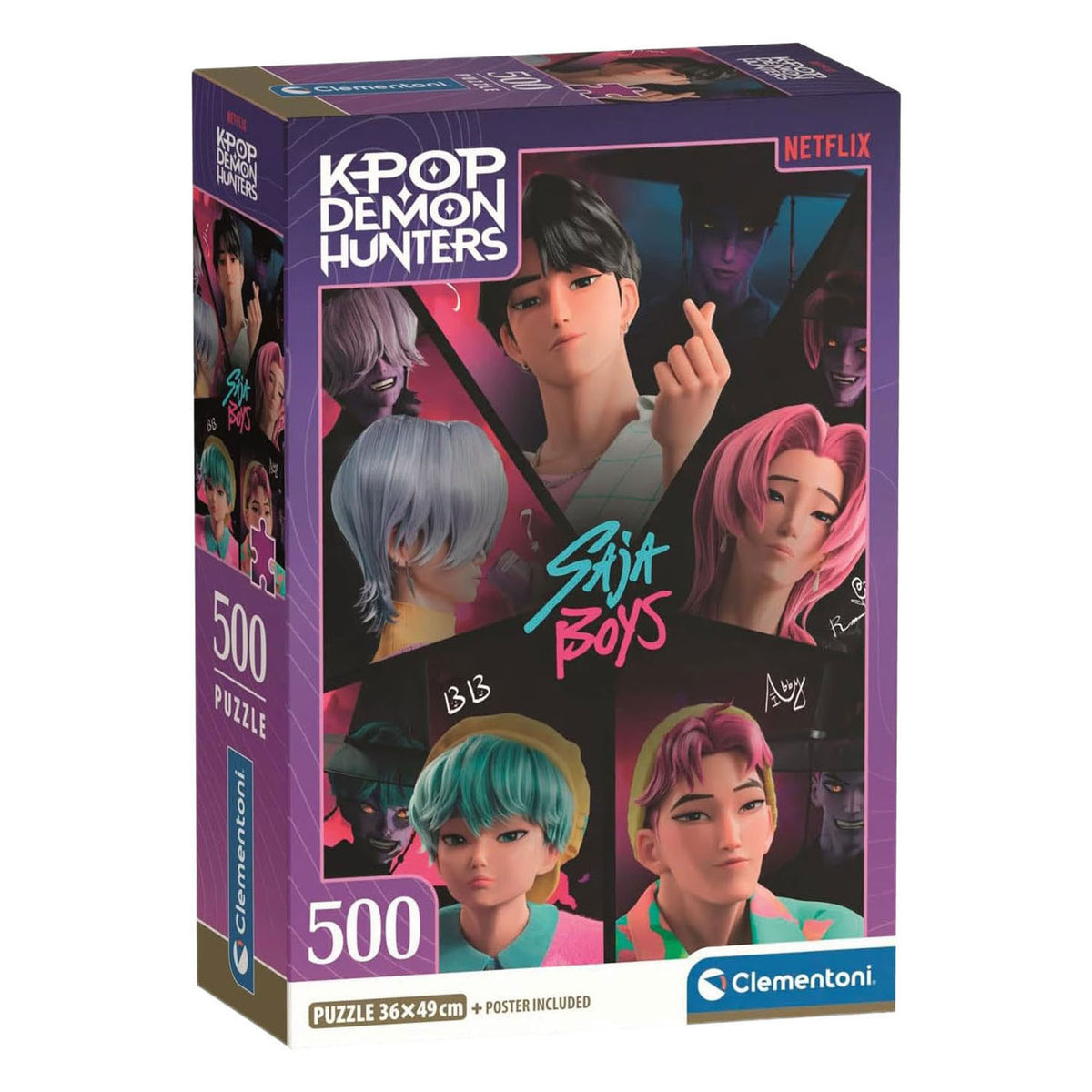 Puzzle Clementoni k-pop chasseurs de démons 1000 pièces - puzzle huntrix compact - cadeau kpop pour adultes à partir de 14 ans
