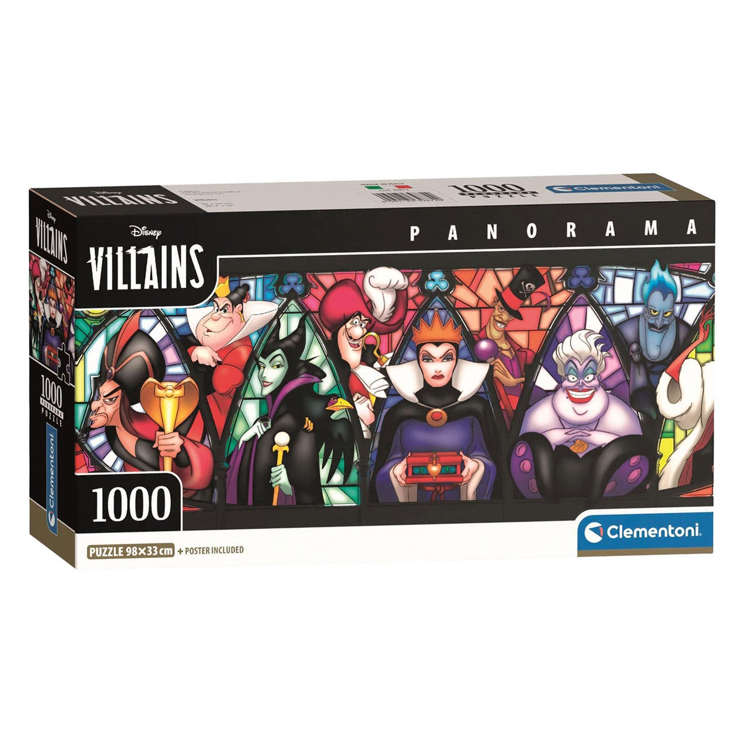 Puzzle Clementoni Panorama des méchants de Disney - 1000 pcs.