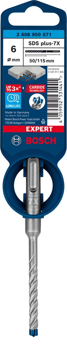 Bosch expert sds plus-7x marteau perforateur 6 x 50 x 115 mm