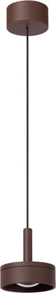 Lucide lenz - lampe suspendue intérieur extérieur - ø 11 cm - led - 1x8w 2700k - ip54 - brun rouille | essentiel