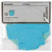 Boîte pliante Creativ company, dimension 5,5x5,5 cm, 250 g, turquoise clair turquoise foncé, 10 pièces 1 boîte - afbeelding 2