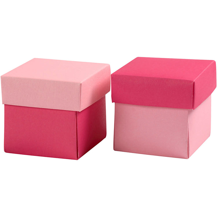 Boîte pliante Creativ company, taille 5,5x5,5 cm, 250 g, rose, 10 pièces 1 boîte