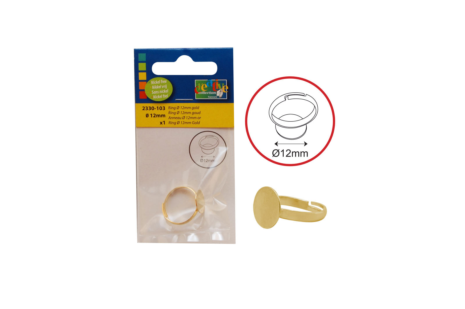 Vaessen creative • bague petite or