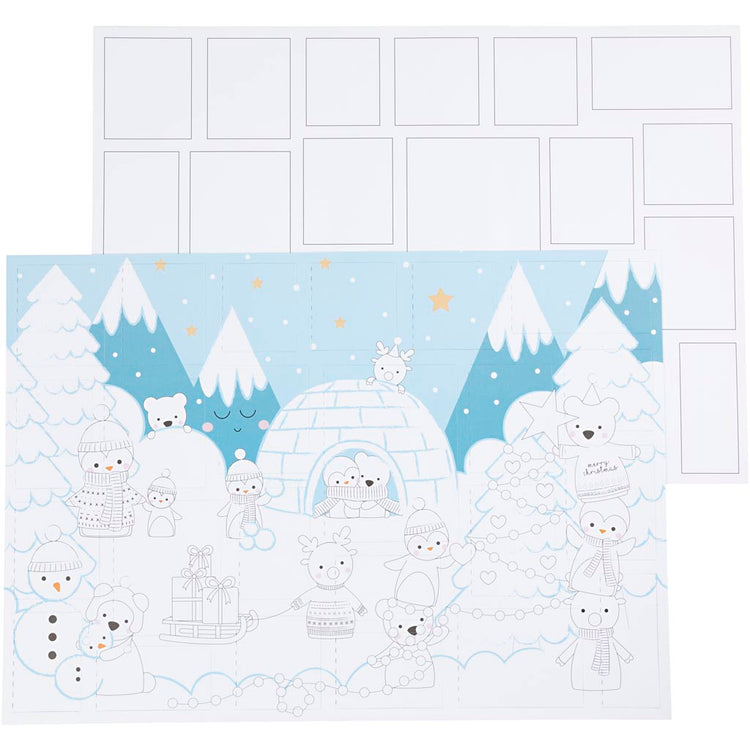 Calendrier de Noël Creativ company, format 30x42 cm, 30 pièces 1 boîte