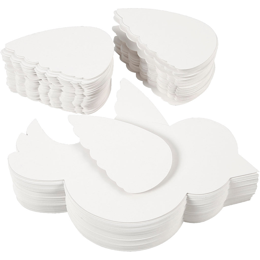Creativ company bird, l: 25 cm, 400 g, blanc, 100 set 1 boîte