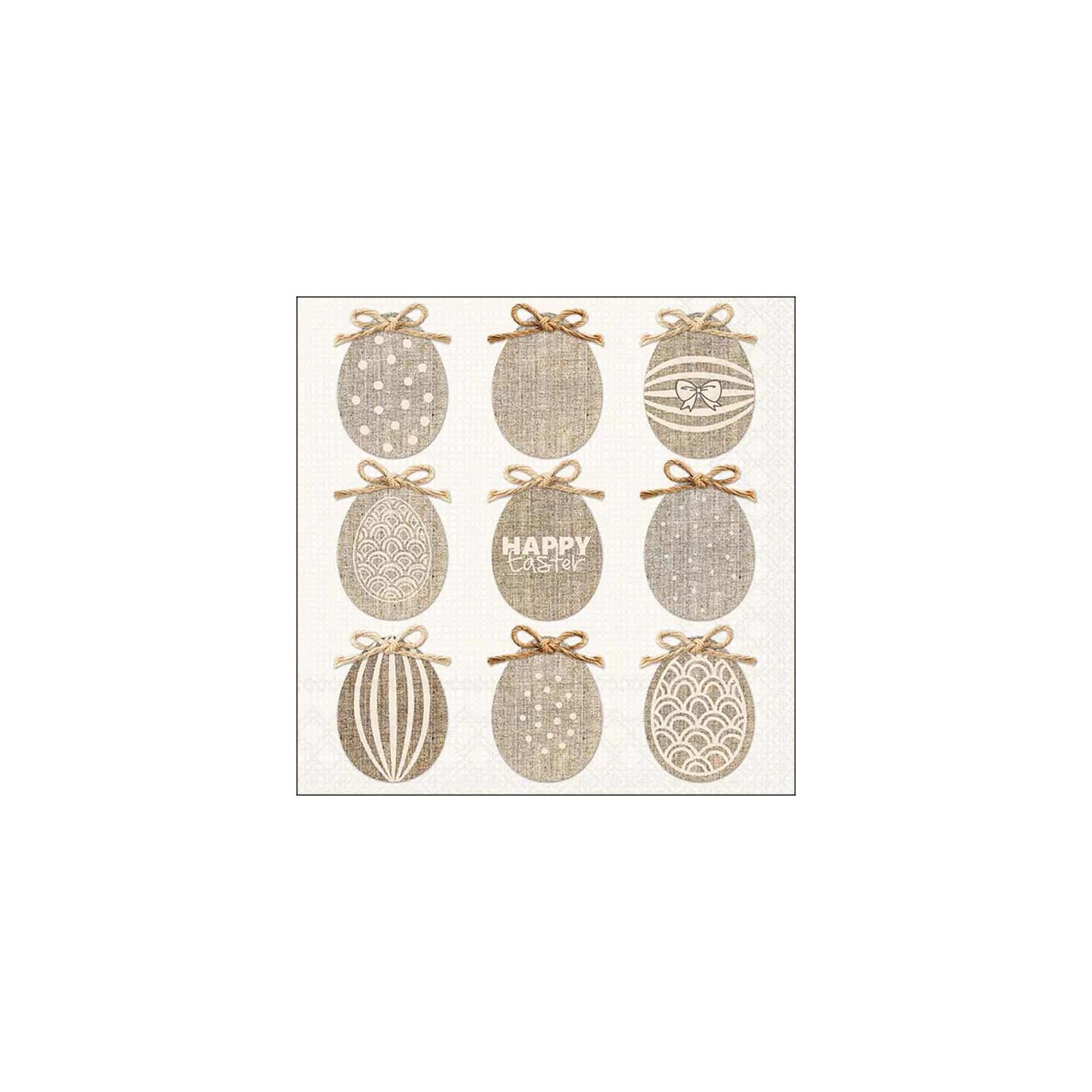 Serviettes Ambiente 33cm naturel Pâques