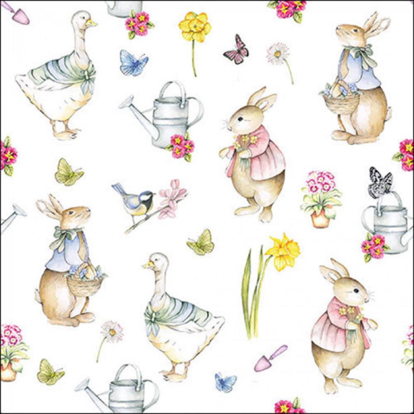 Serviettes Ambiente jardin de Pâques 33cm
