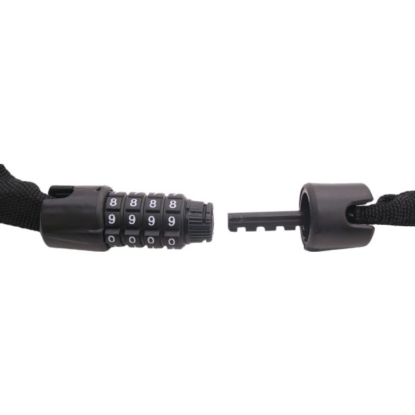 Antivol chaîne avec code Edge Web Racer 90cm - noir