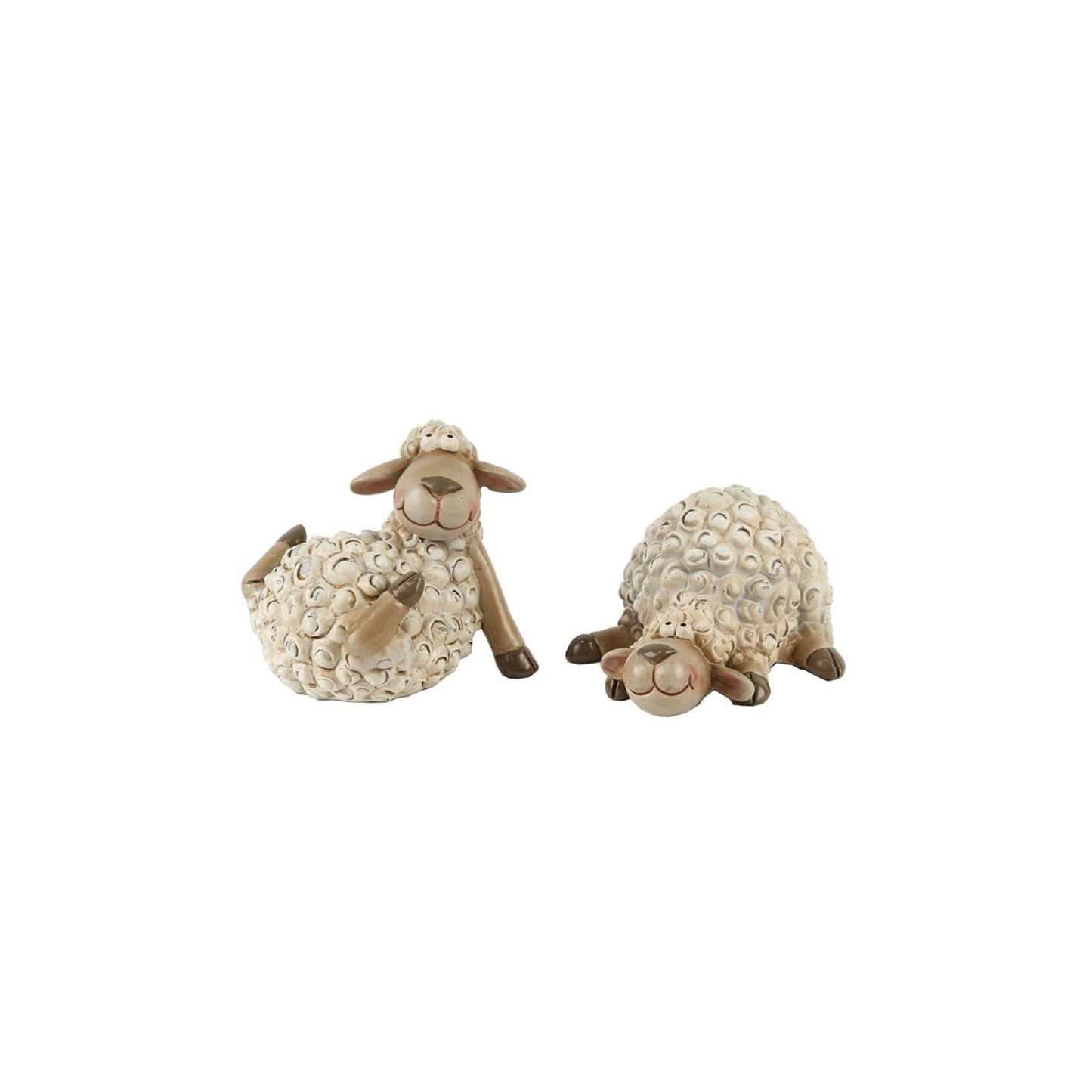 Figurine mouton beige petit 14x11,5x7,5cm