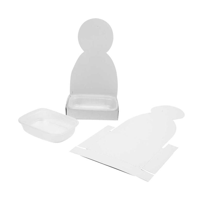 Creativ company plateau à cresson avec figurine, personne, h: 20 cm, blanc, 6 set 1 boîte