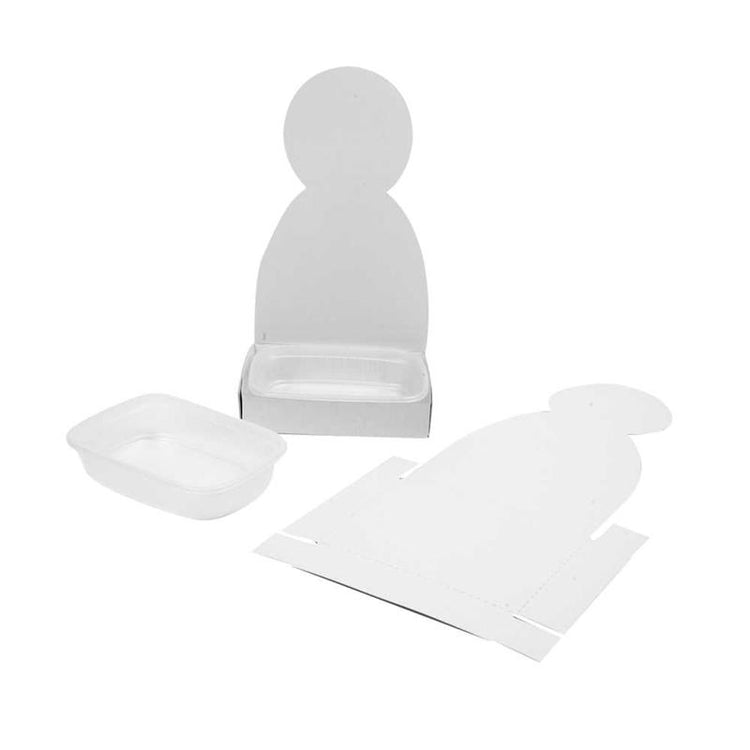 Creativ company plateau à cresson avec figurine, personne, h: 20 cm, blanc, 6 set 1 boîte