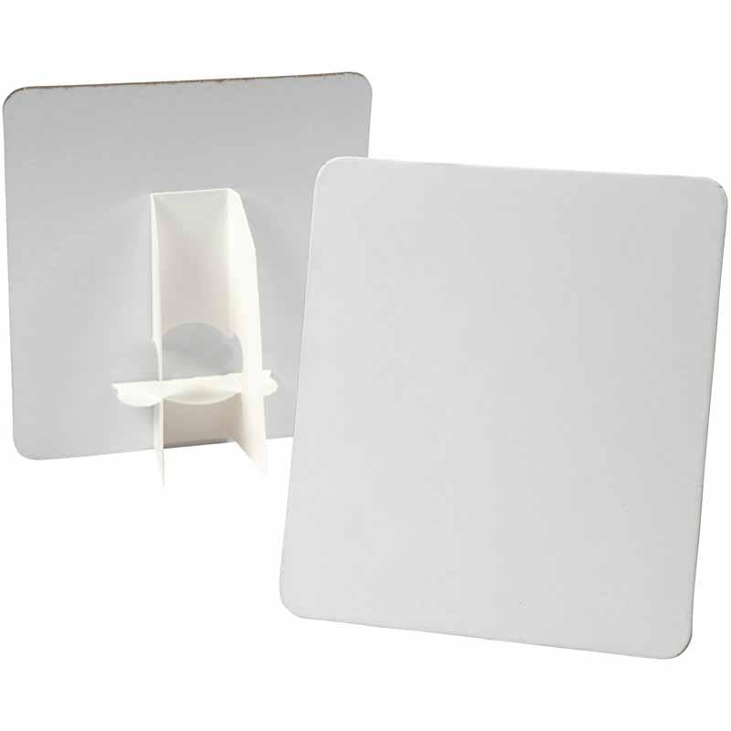 Assiette déco Creativ company, format 17x19 cm, épaisseur 2 mm, blanche, 5 pièces 1 boîte