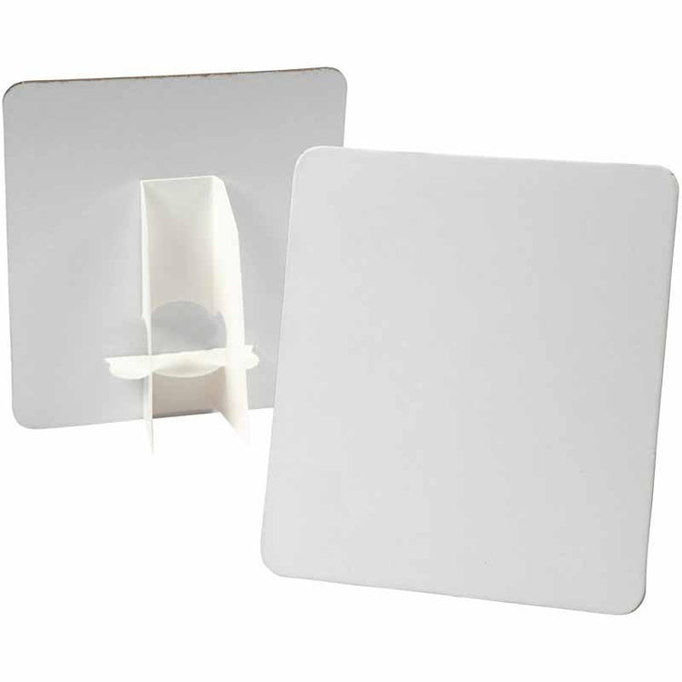 Assiette déco Creativ company, format 17x19 cm, épaisseur 2 mm, blanche, 5 pièces 1 boîte