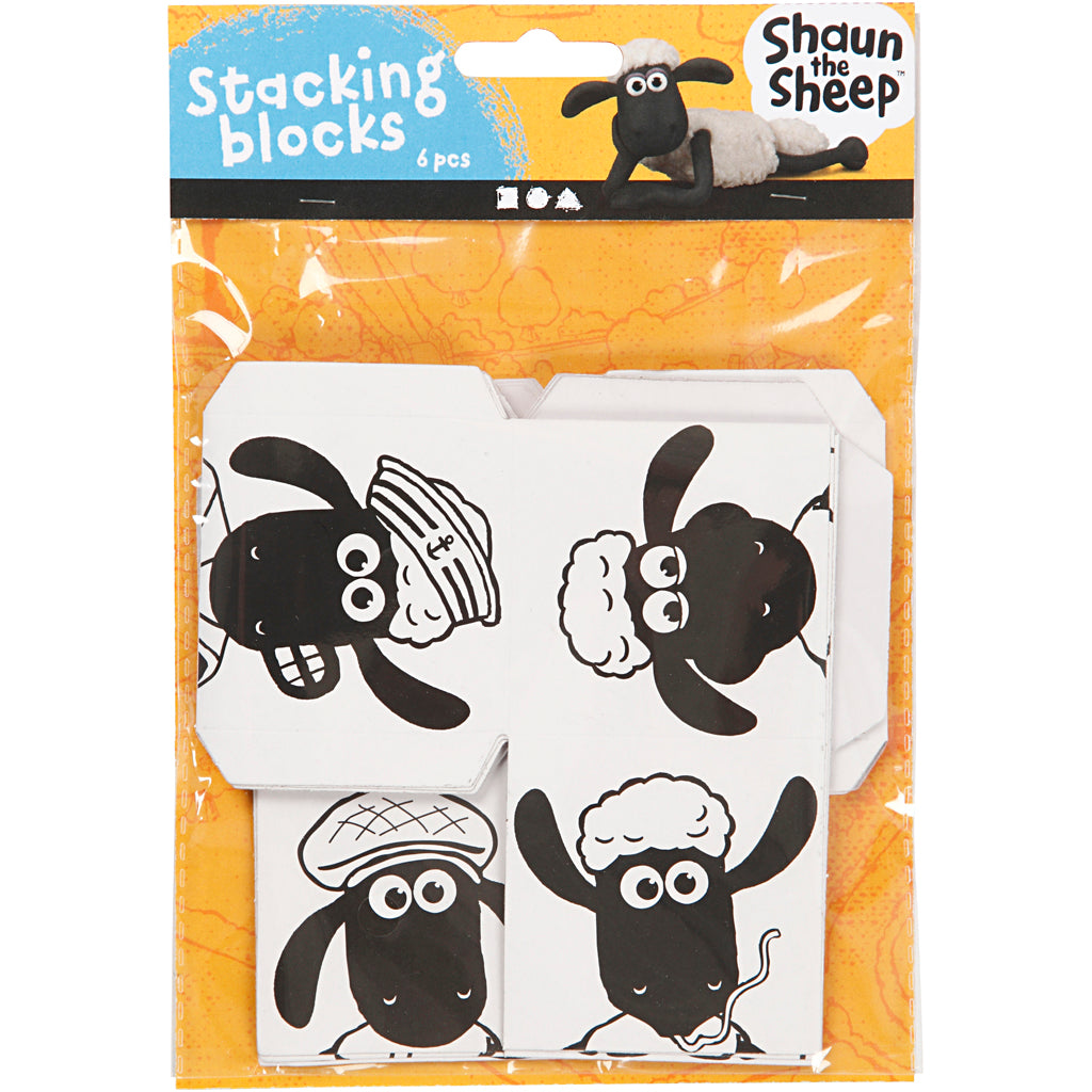 Shaun le mouton blocs à empiler, 2 pièces 1 boîte