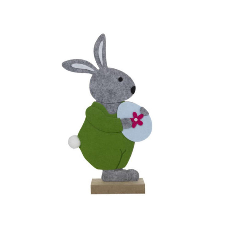 Svenska Living Décoration de fenêtre en feutre Lapin de Pâques avec œuf 35 cm