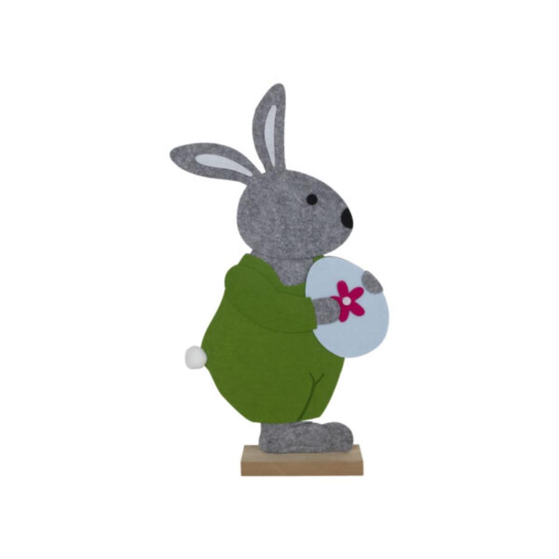 Svenska Living Décoration de fenêtre en feutre Lapin de Pâques avec œuf 51 cm