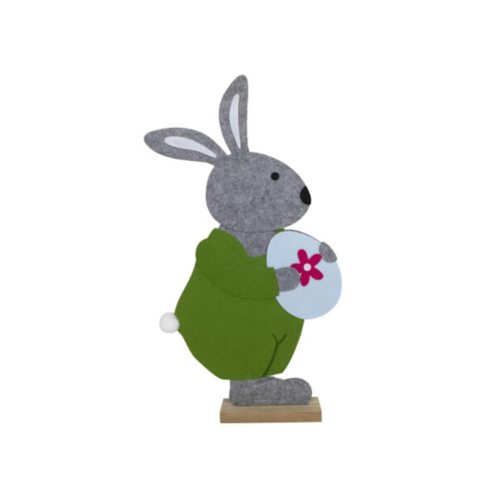 Svenska Living Décoration de fenêtre en feutre Lapin de Pâques avec œuf 61 cm