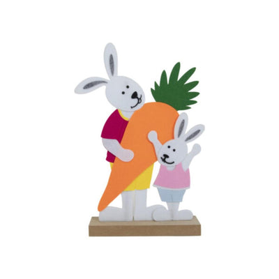 Svenska Living feutre lapin de Pâques avec carotte 35cm
