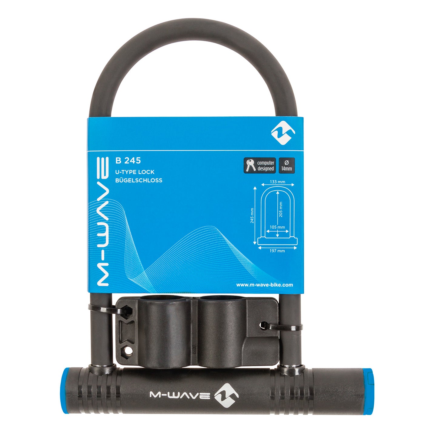 Antivol pour Vélo M-Wave U-Lock B245 - 256mm - Noir