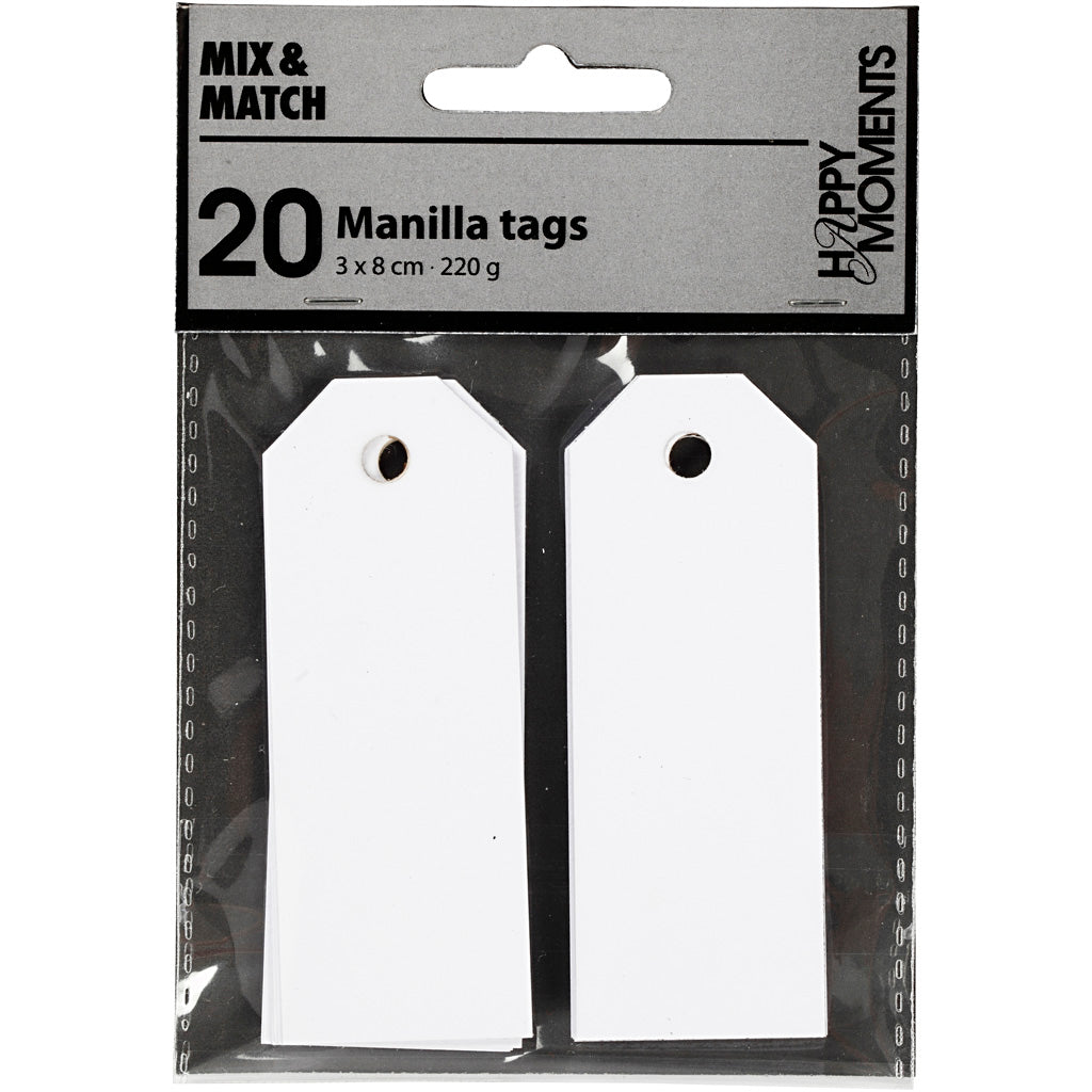 Company Creativ Manilla Labels White, 20e.