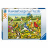 Ravensburger Birds dans le puzzle des jambes de prairie, 500e.