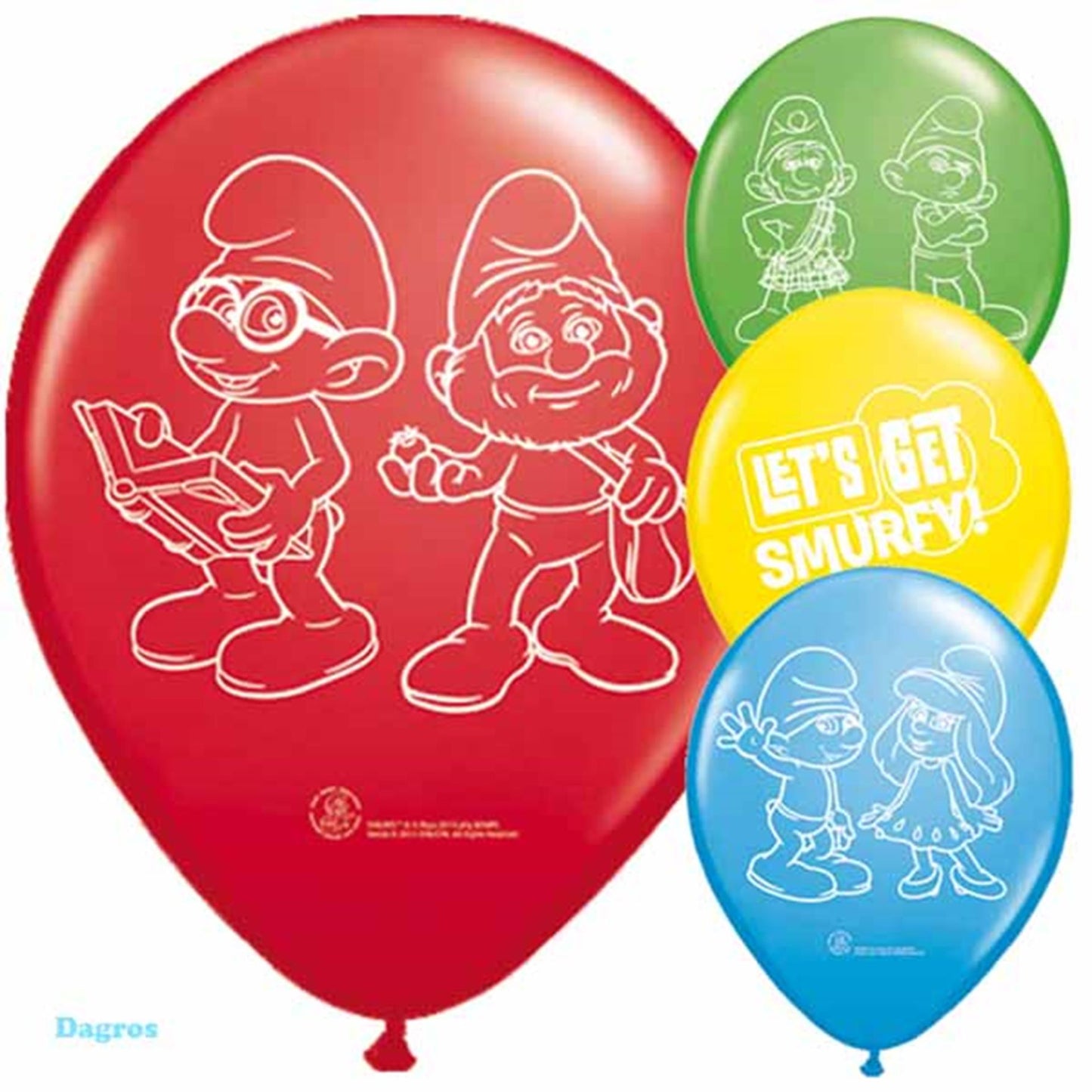 Sachet de ballons Schtroumpf de 8 pcs
