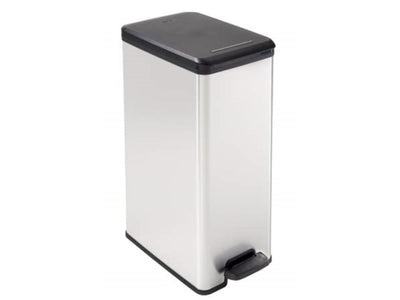 Curver Curver Pedal Bin Deco Smal 40 L Couleurs argentées