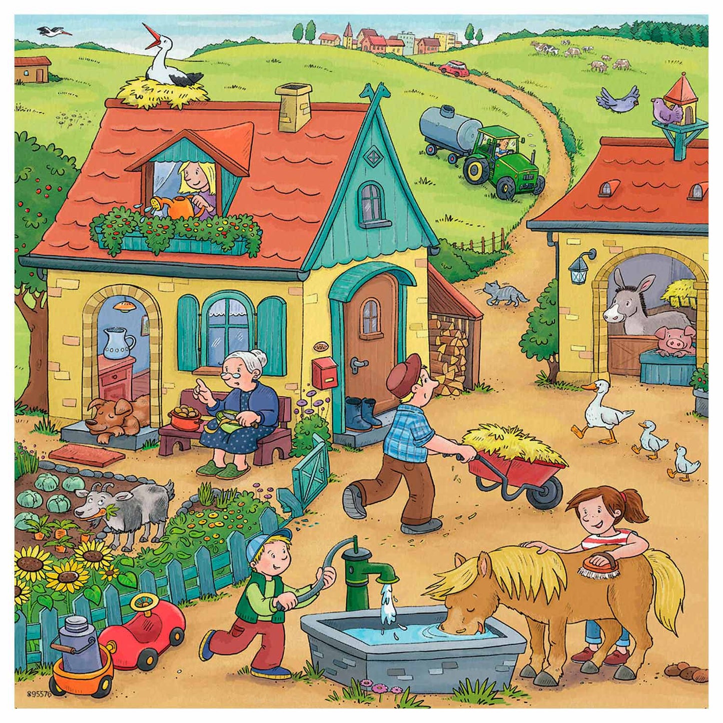 Ravensburger - sur la ferme 3x49st.