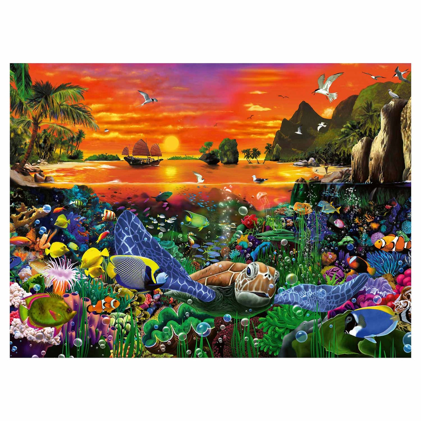 Ravensburger Turtle dans le Rif, 500ST.
