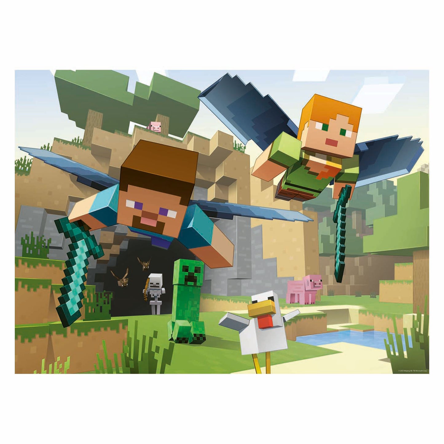 Ravensburger puzzle Aventures Minecraft - 200 pcs. XXL