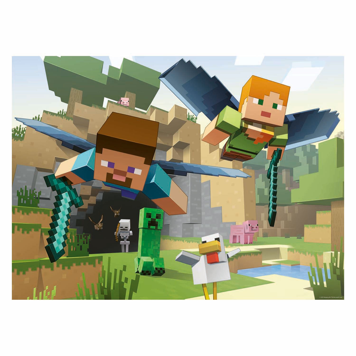 Ravensburger puzzle Aventures Minecraft - 200 pcs. XXL
