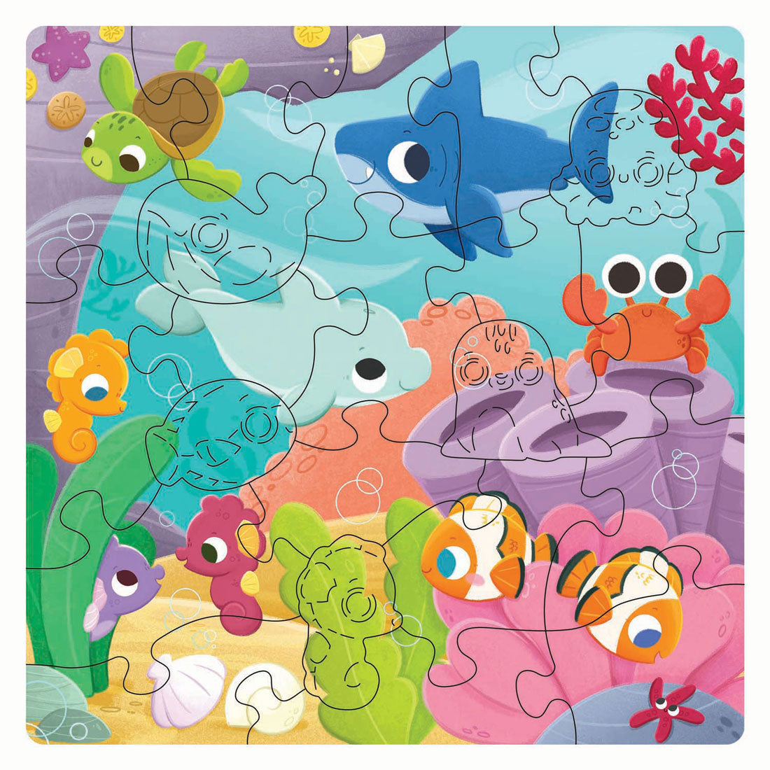Ravensburger puzzle en bois animaux sous-marins - 22 pcs.