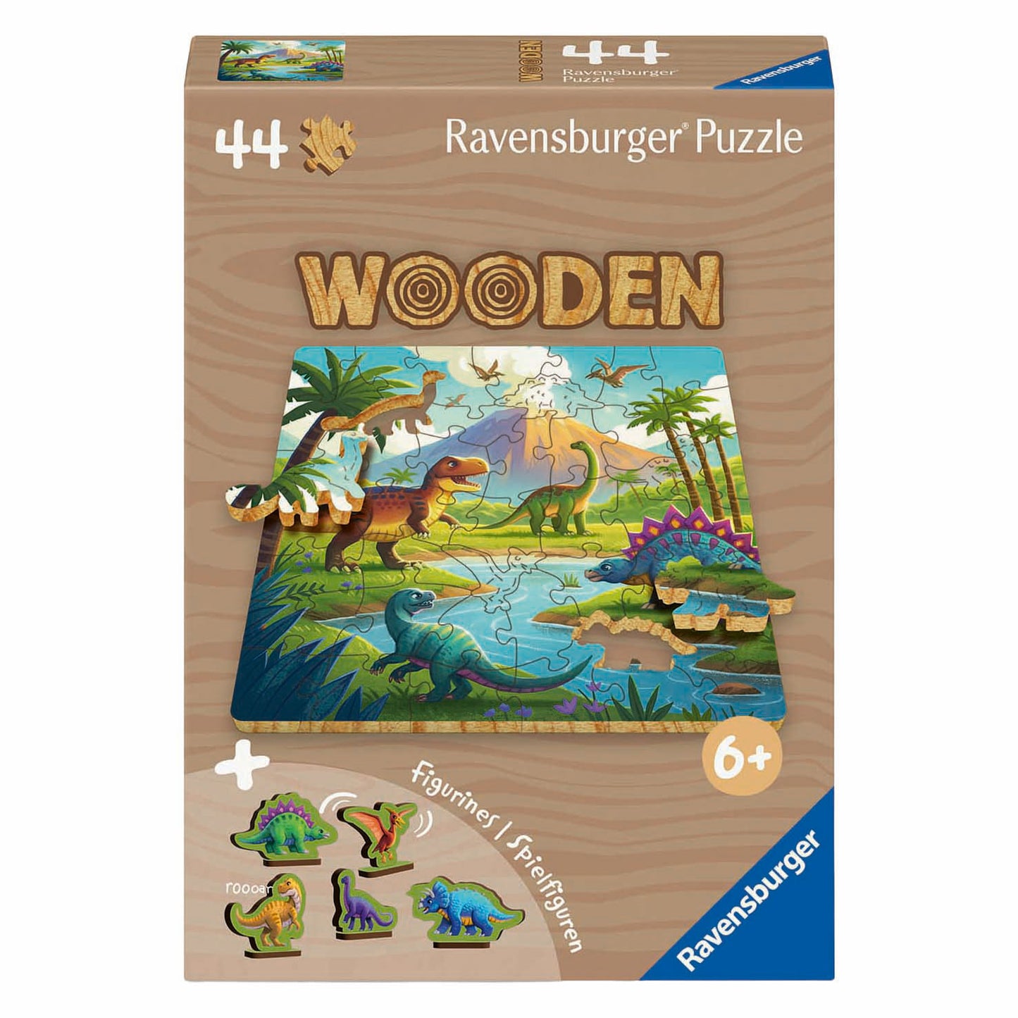 Ravensburger puzzle en bois dinosaure - 44 pcs.