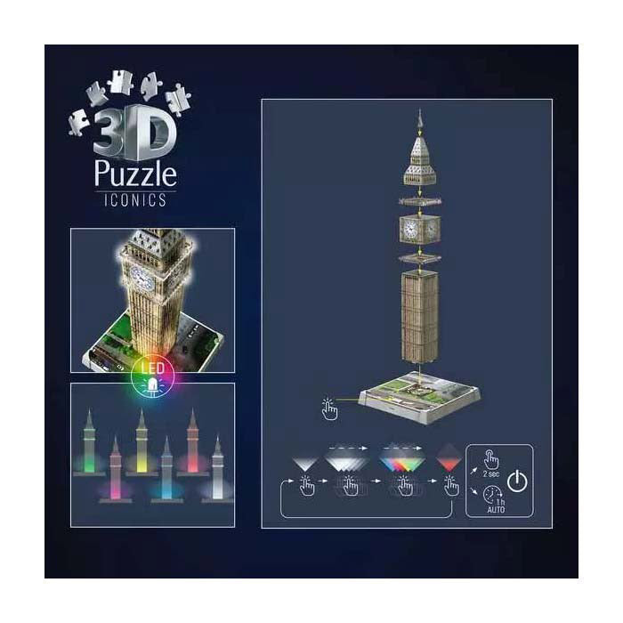 Ravensburger iconics 3d puzzle Big Ben avec de la lumière