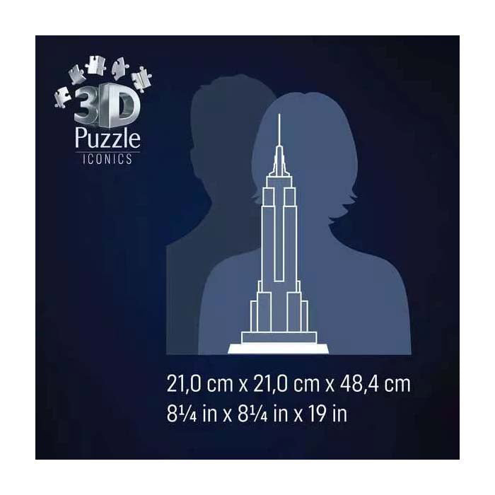 Ravensburger Puzzle 3D emblématiques de l'Empire State Building - avec lumière - 241e.