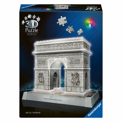Ravensburger Puzzle 3D Iconics Arc de Triomphe Paris - avec lumière - 255 pcs.