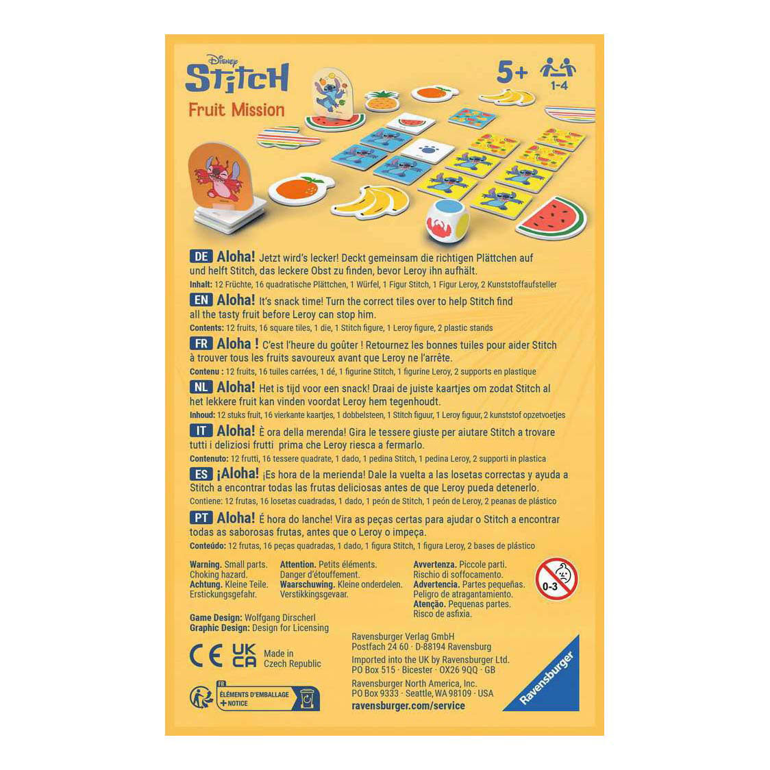 Ravensburger Jeu Stitch Fruit Mission Poche | 2 pièces