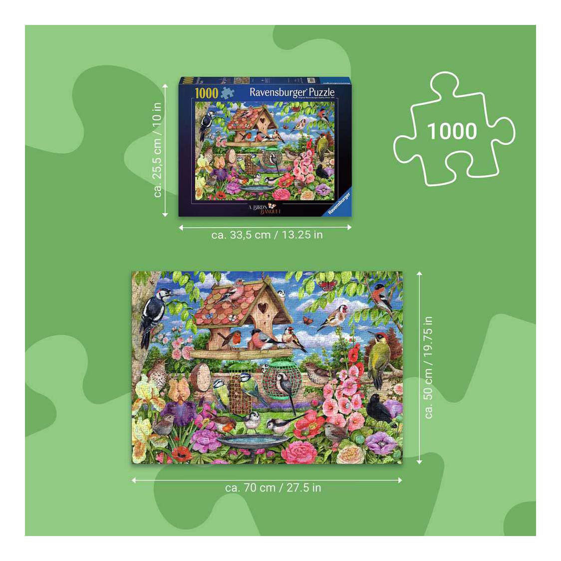 Ravensburger puzzle la table aux oiseaux - 1000 pcs.