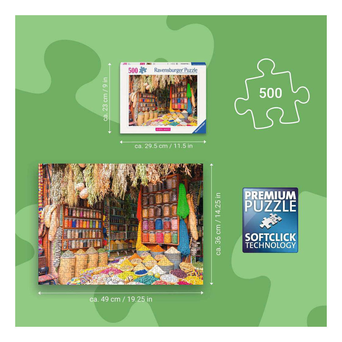 Ravensburger puzzle marchés colorés n° 4 - 500 pcs.