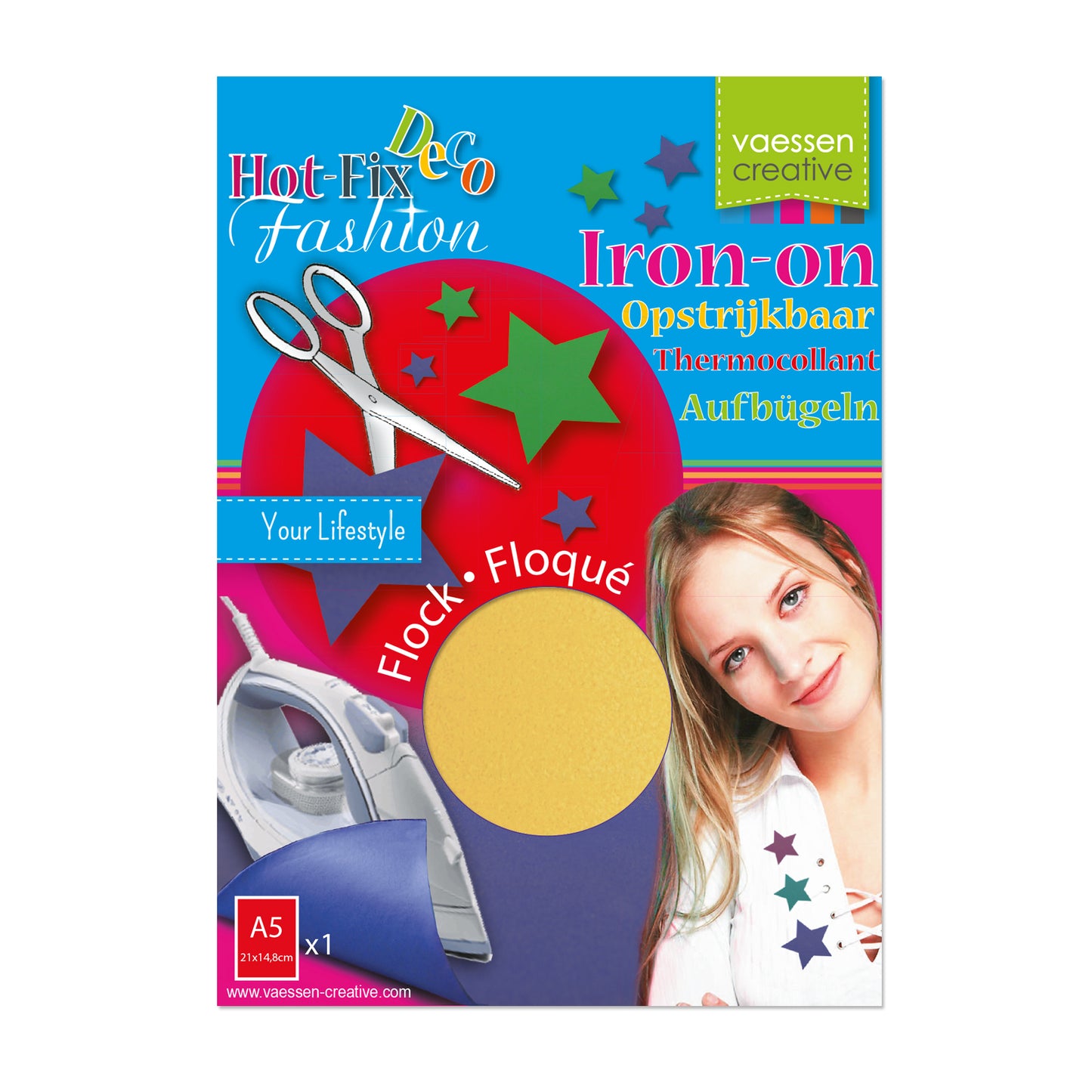 Vaessen creative • flocage 21x14,8cm blister jaune