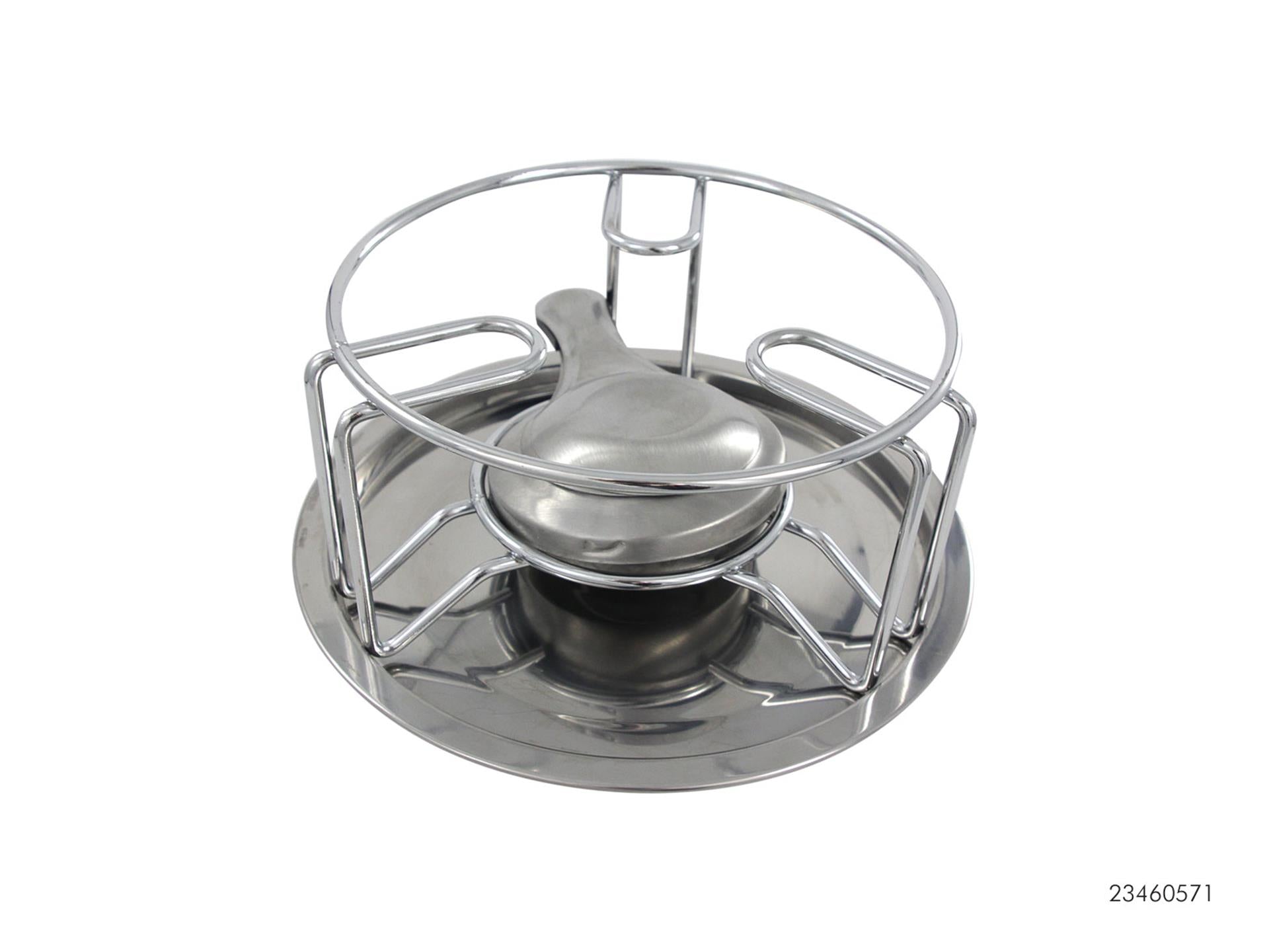 Table chauffante Svenska Living chromée avec brûleur