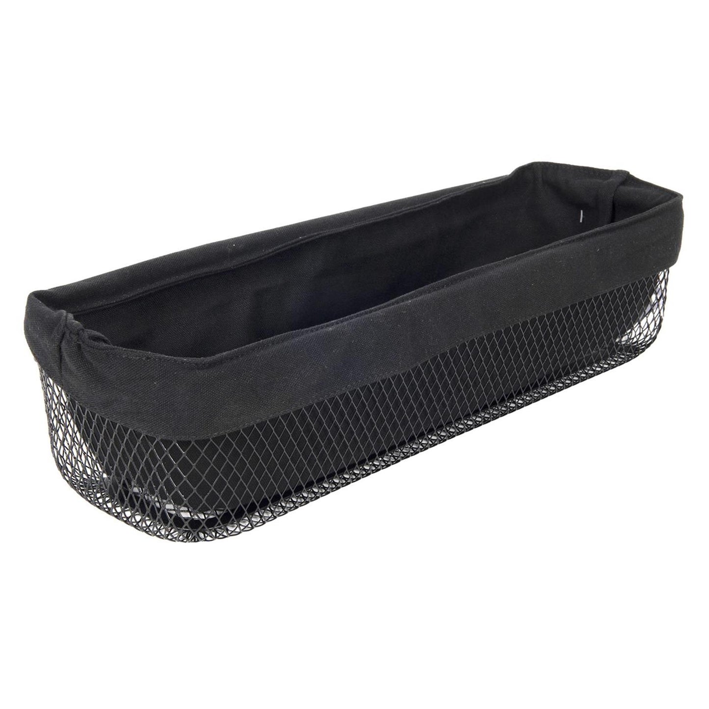 Basket Metal Metal 40x13x9cm Matt Black