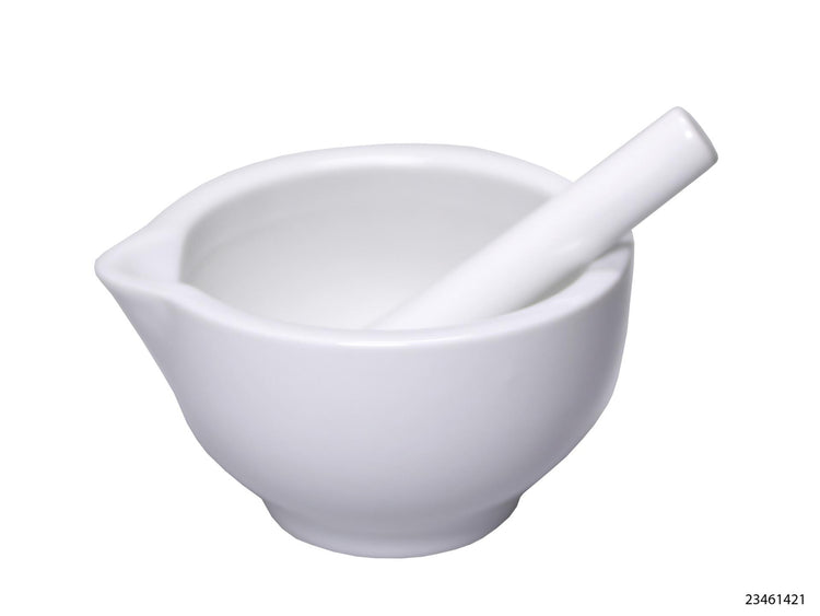Mortier ustensiles de cuisine céramique blanc dia 10.5cm