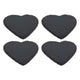 Dessous de verre ardoise coeur 10cm lot de 4