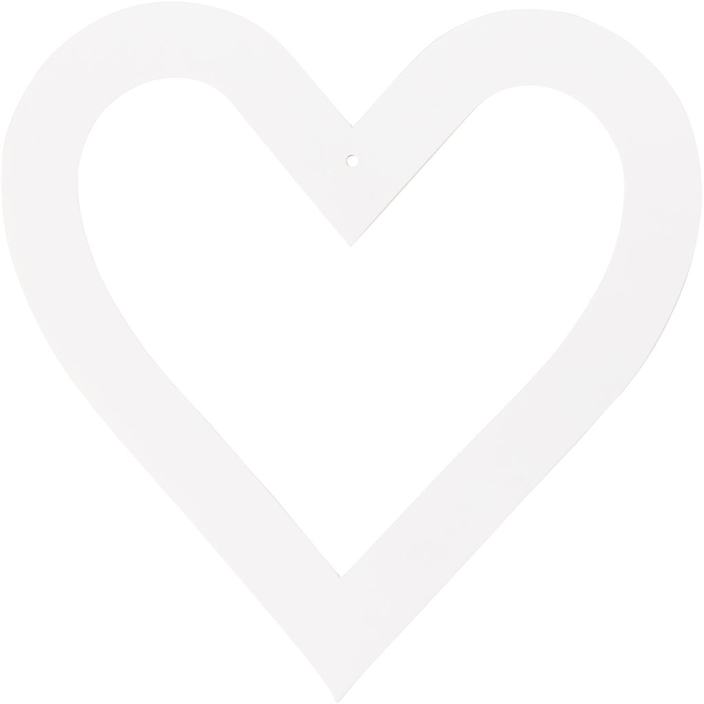Cadres coeur Creativ company, dim. 18x18 cm, 230 g, blanc, 16 pièces 1 boîte